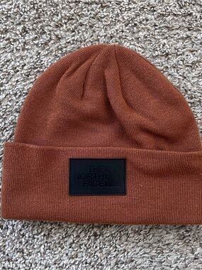 The North Face Burnt Orange Knit Cuffed Beanie
